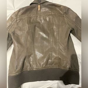 Mackage Aritiza Leather Bomber Jacket